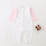 Pink Printed Pajamas Romper for Baby Image
