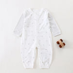 Gray Printed Pajamas Romper for Baby Image