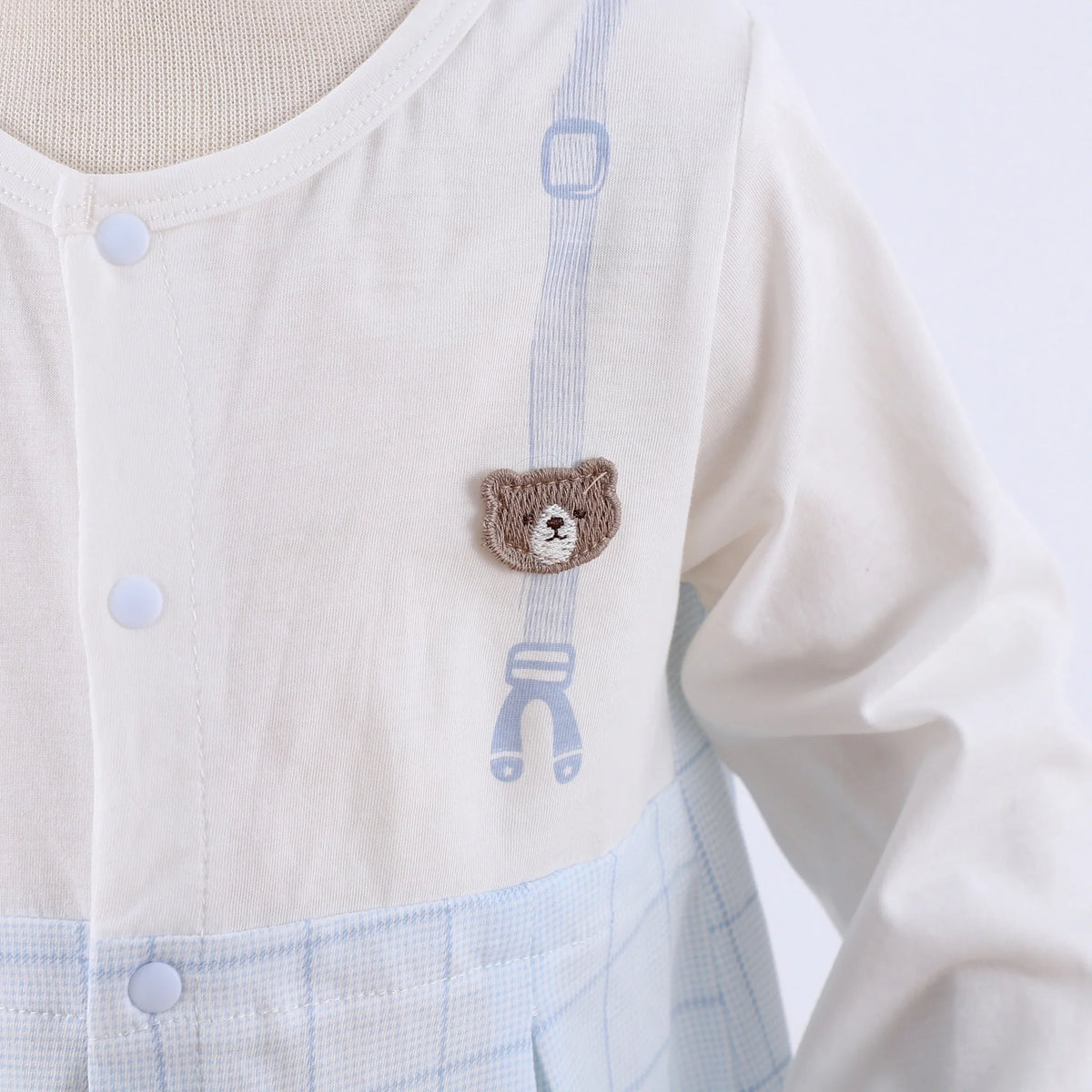 Checked Classic Romper for Baby Boy Image