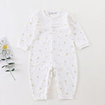 Yellow Floral Classic Romper for Baby Girl Image