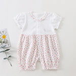 Pink Floral Classic Romper for Baby Girl Image