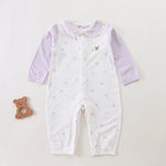 Purple Printed Classic Romper for Baby Girl Image