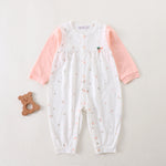 Pink Floral Classic Romper for Baby Girl Image