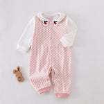 Pink Floral Pajamas Romper for Baby girl Image