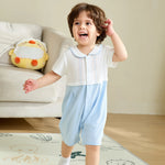 Color-Blocked Basic Romper For Baby boy Image