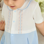 Color-Blocked Basic Romper For Baby boy Image