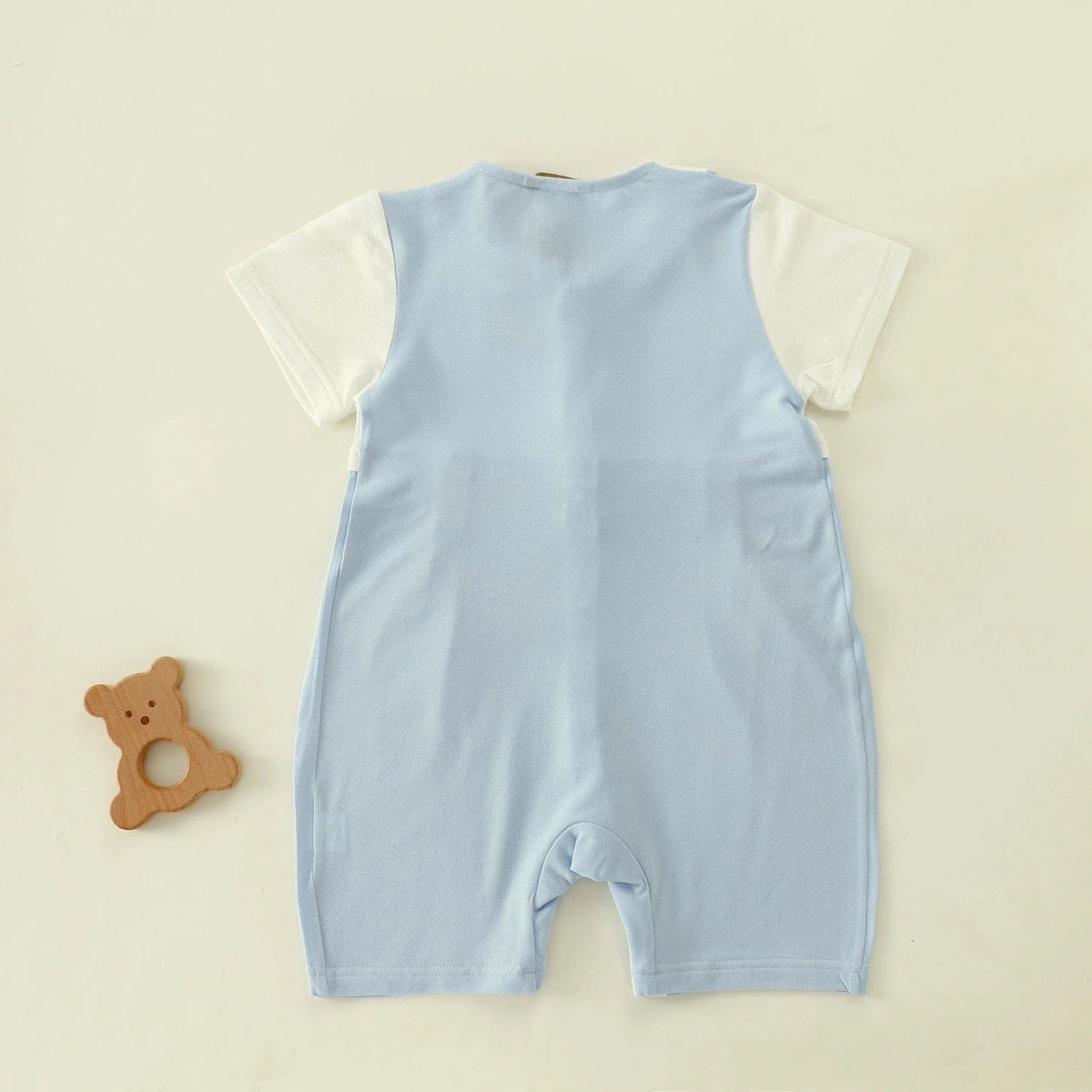 Color-Blocked Basic Romper For Baby boy Image