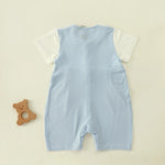 Color-Blocked Basic Romper For Baby boy Image