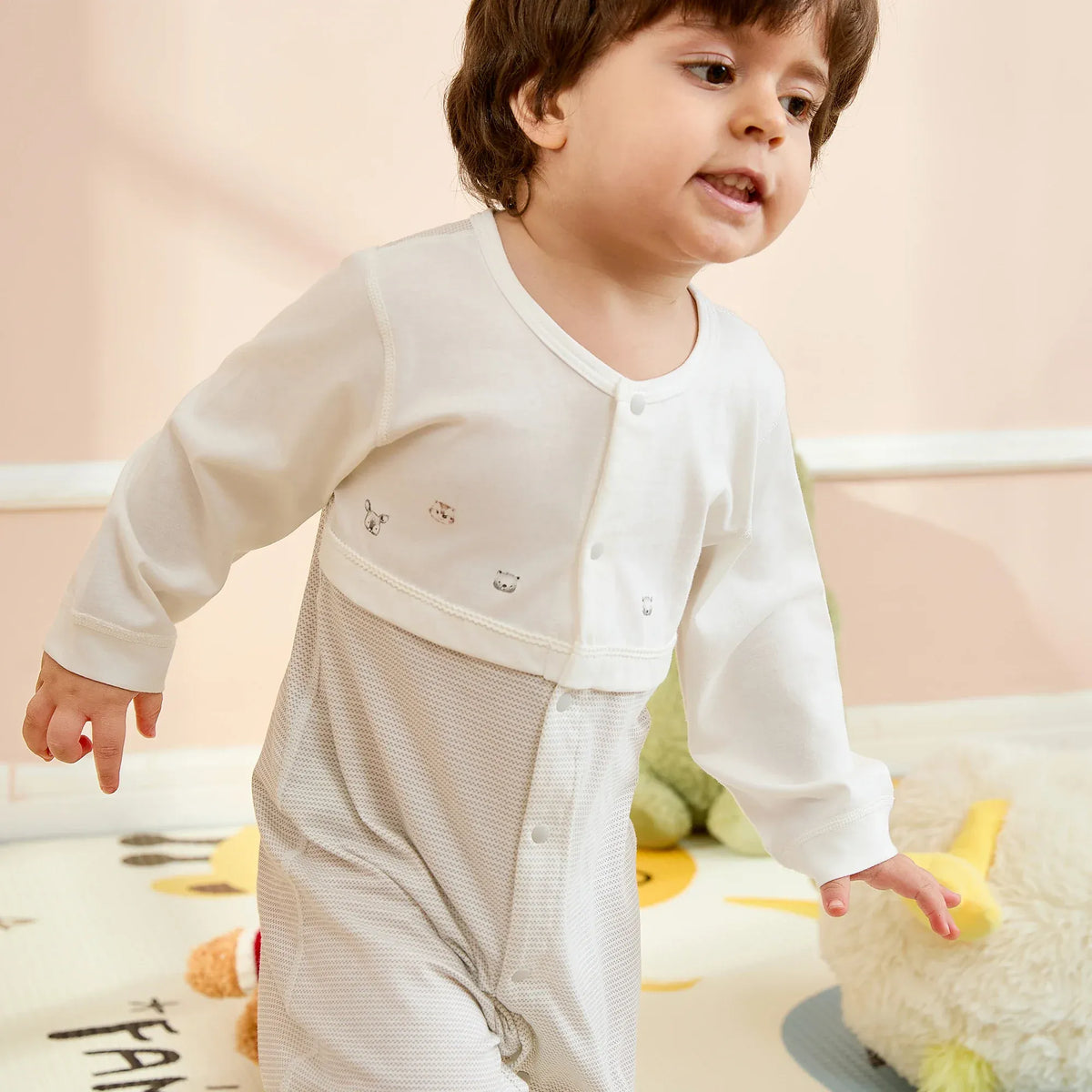 Printed Basic Romper For Baby boy Image