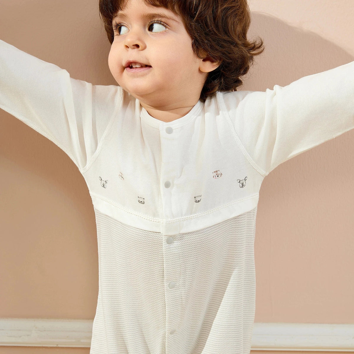 Printed Basic Romper For Baby boy Image