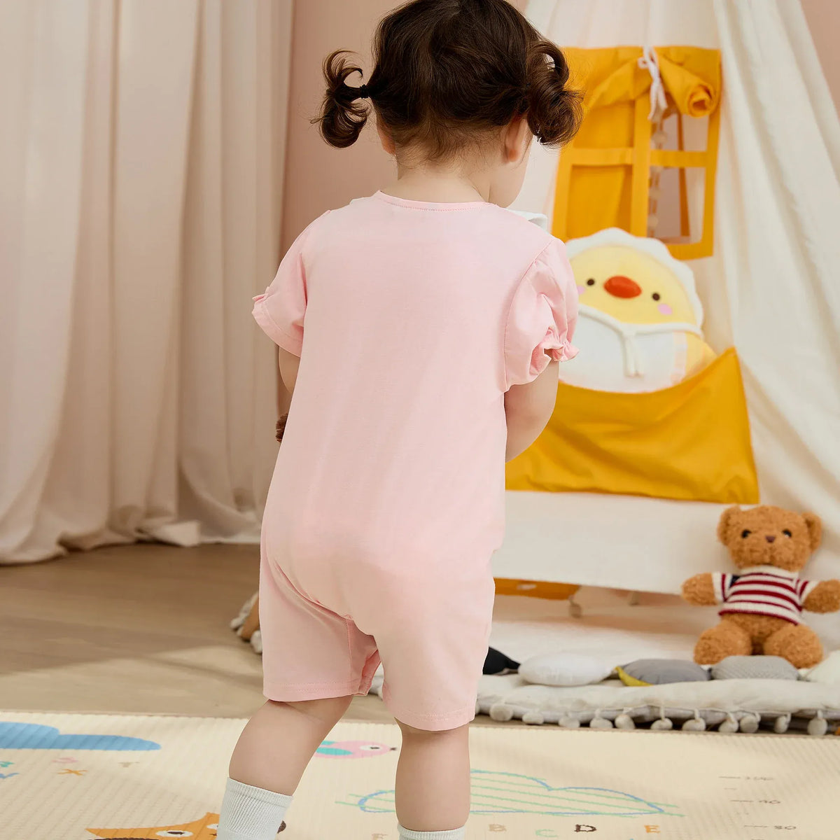 Floral Basic Romper For Baby girl Image