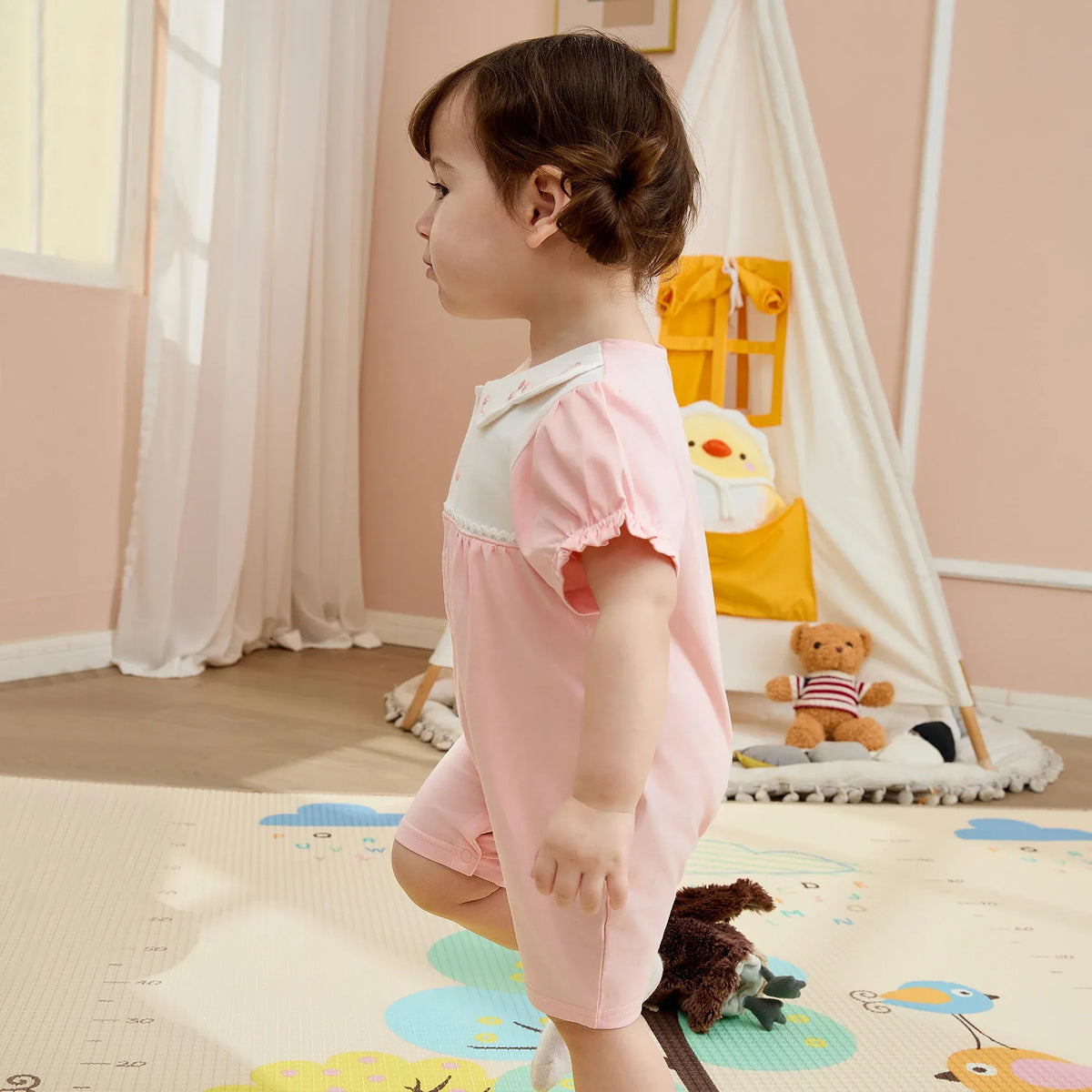 Floral Basic Romper For Baby girl Image