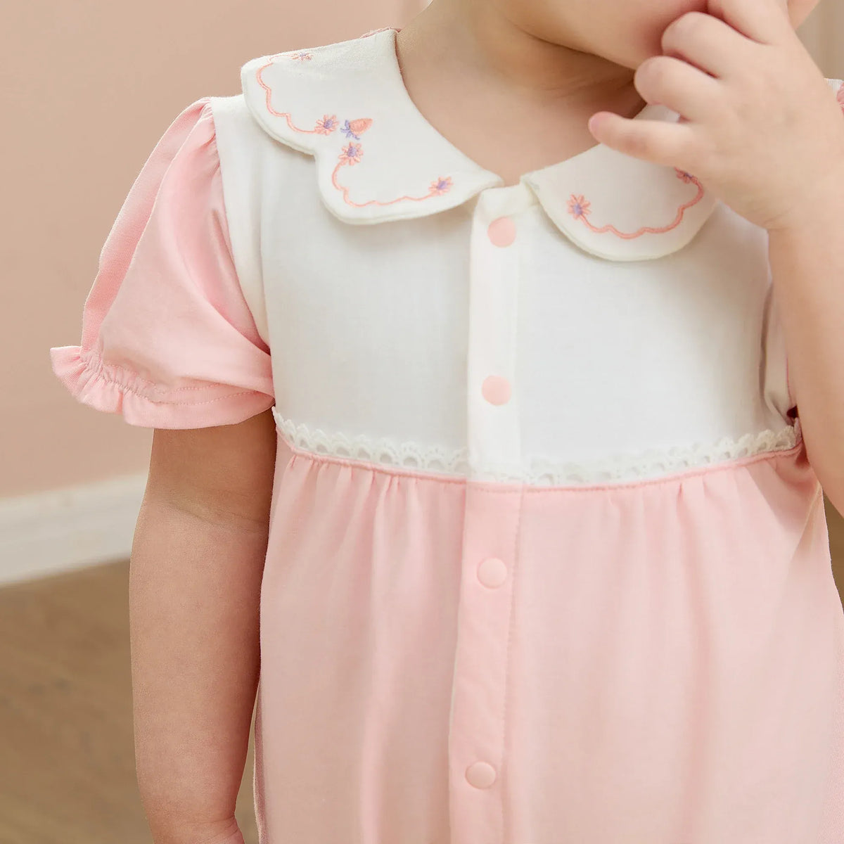 Floral Basic Romper For Baby girl Image