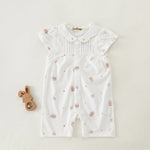 Pink Floral Basic Romper For Baby girl Image