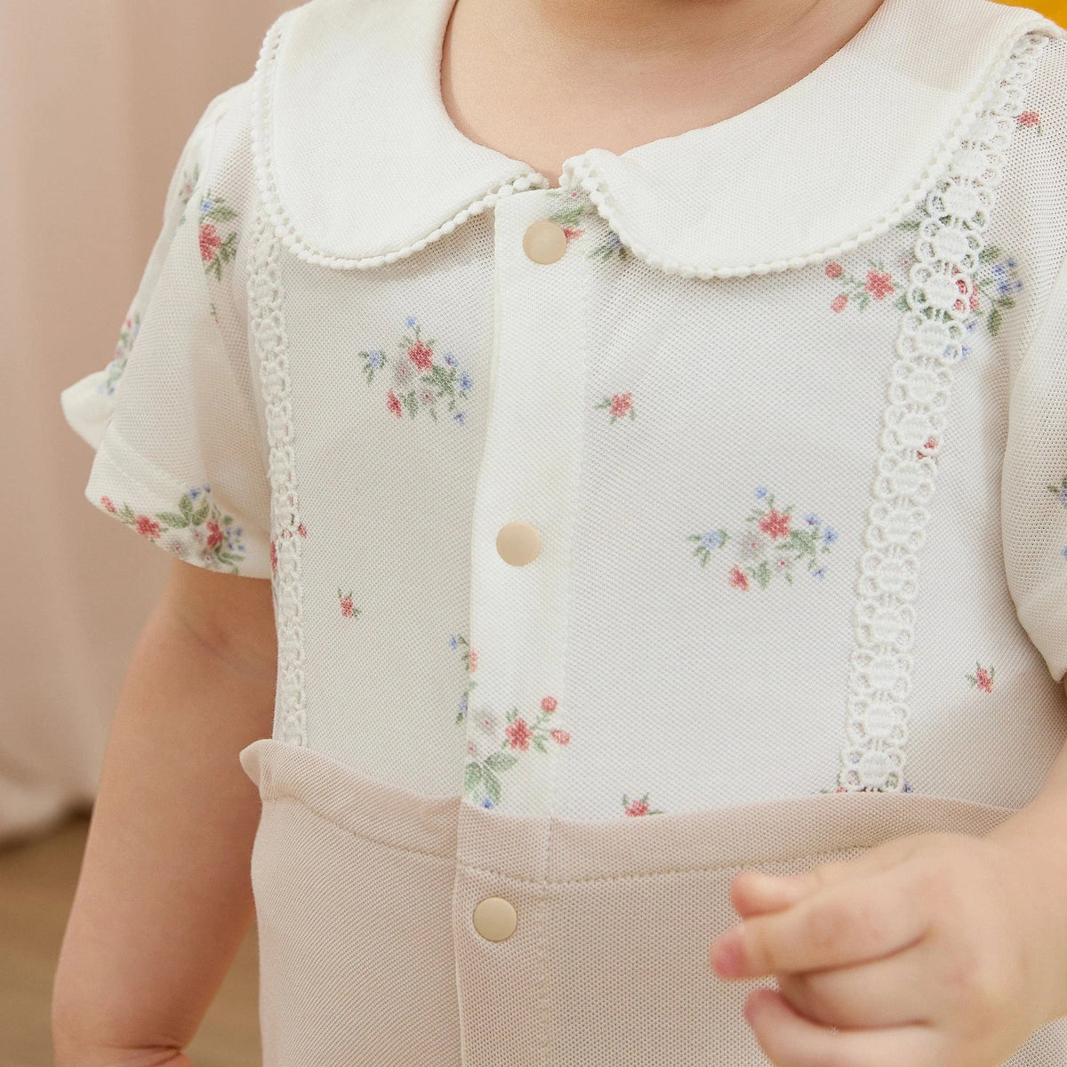 Floral Basic Romper For Baby girl Image