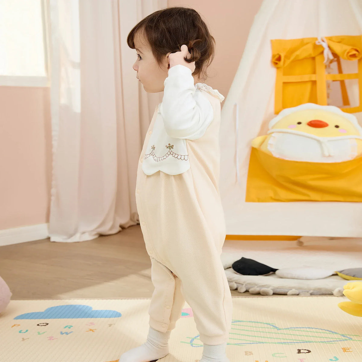 Floral Basic Romper For Baby girl Image