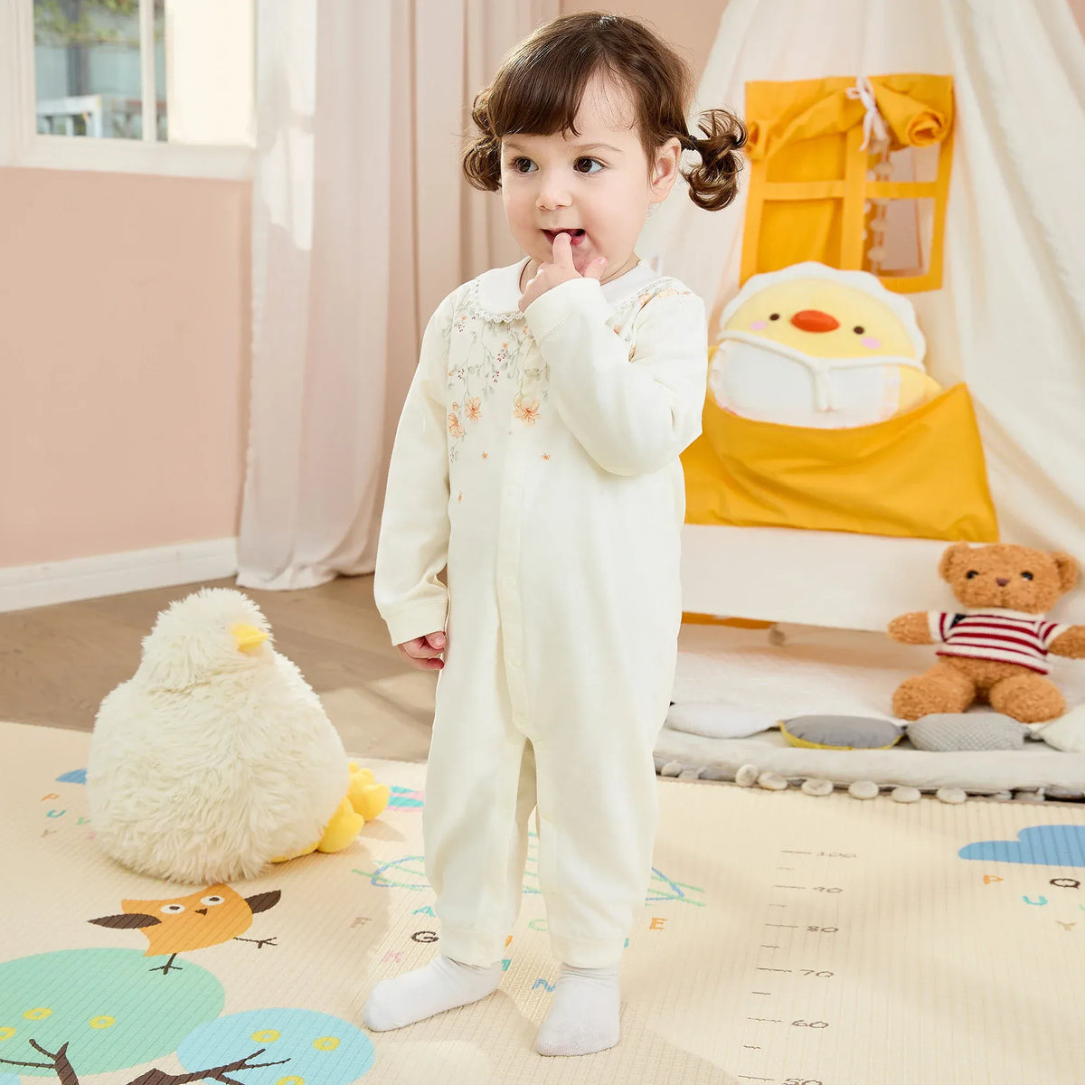 Floral Basic Romper For Baby girl Image