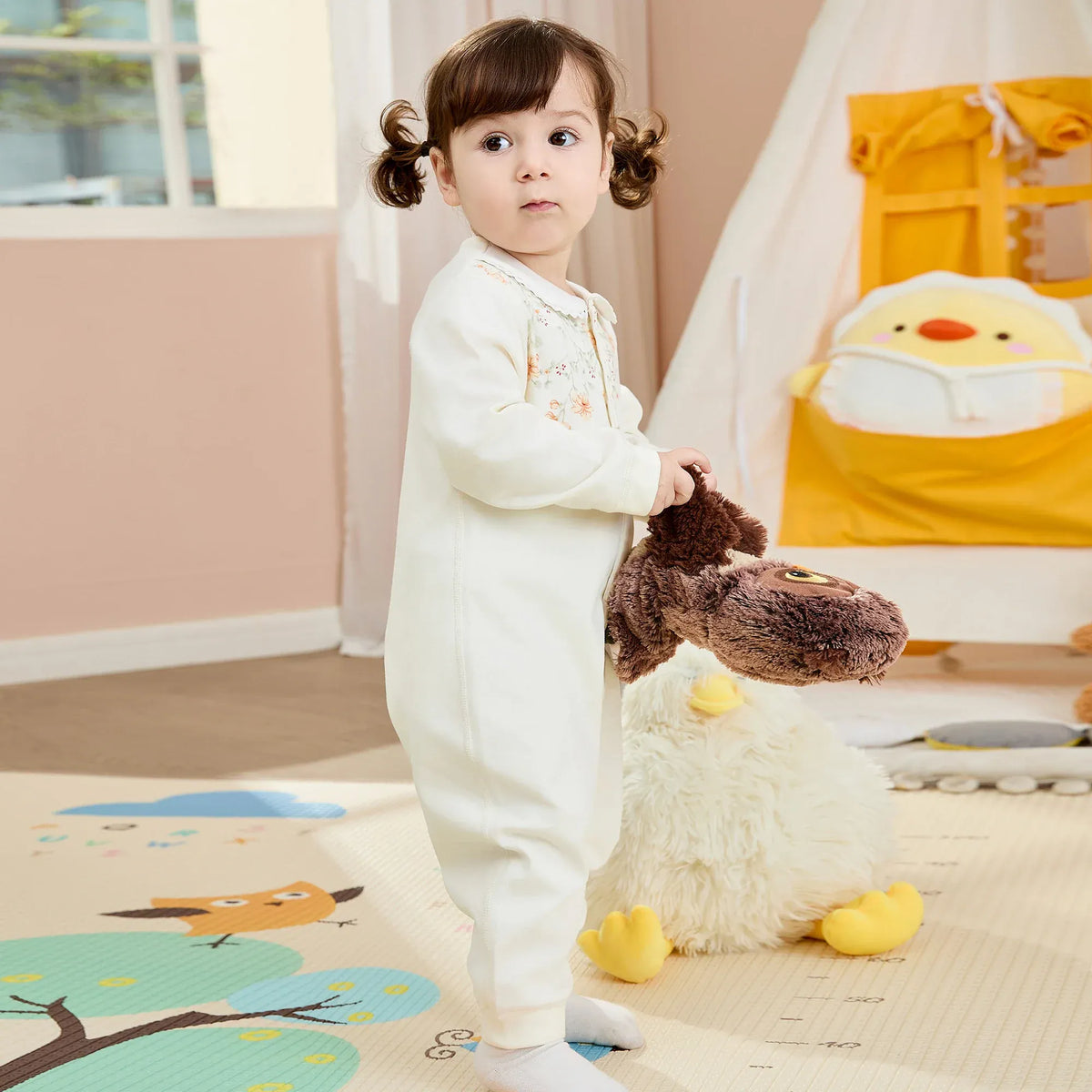 Floral Basic Romper For Baby girl Image