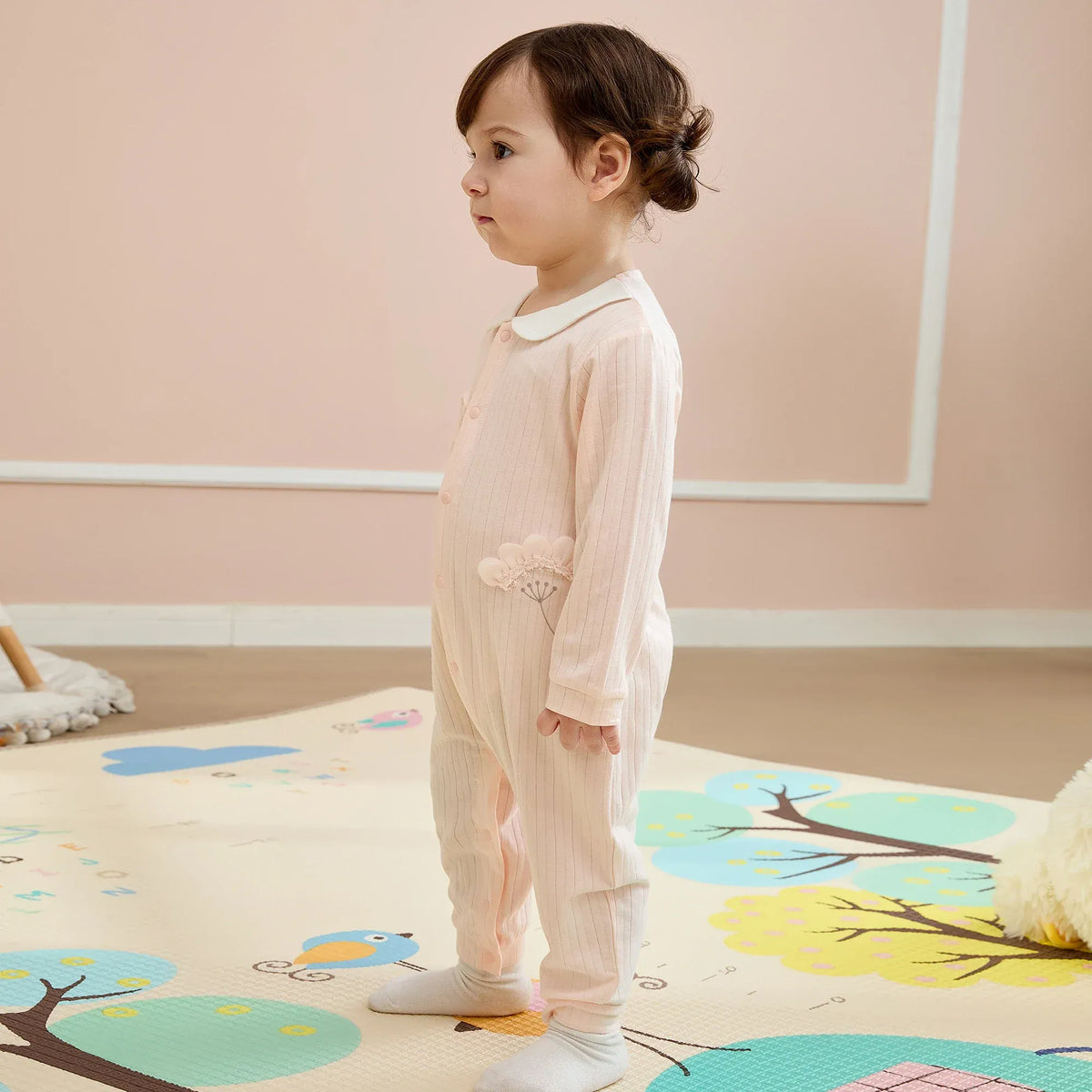 Floral Basic Romper For Baby girl Image