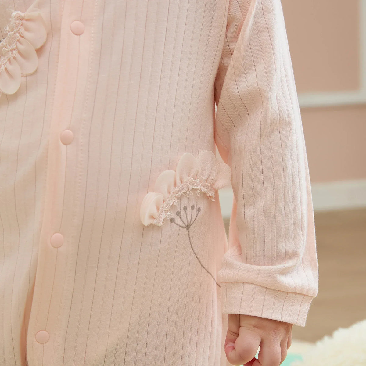 Floral Basic Romper For Baby girl Image