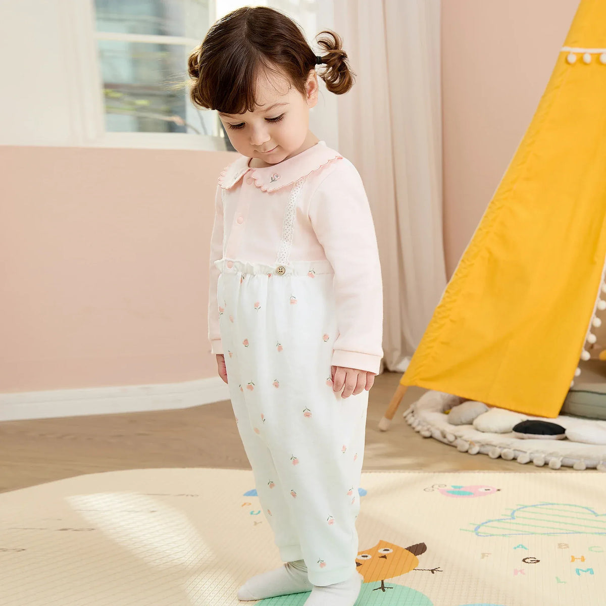 Floral Basic Romper For Baby girl Image