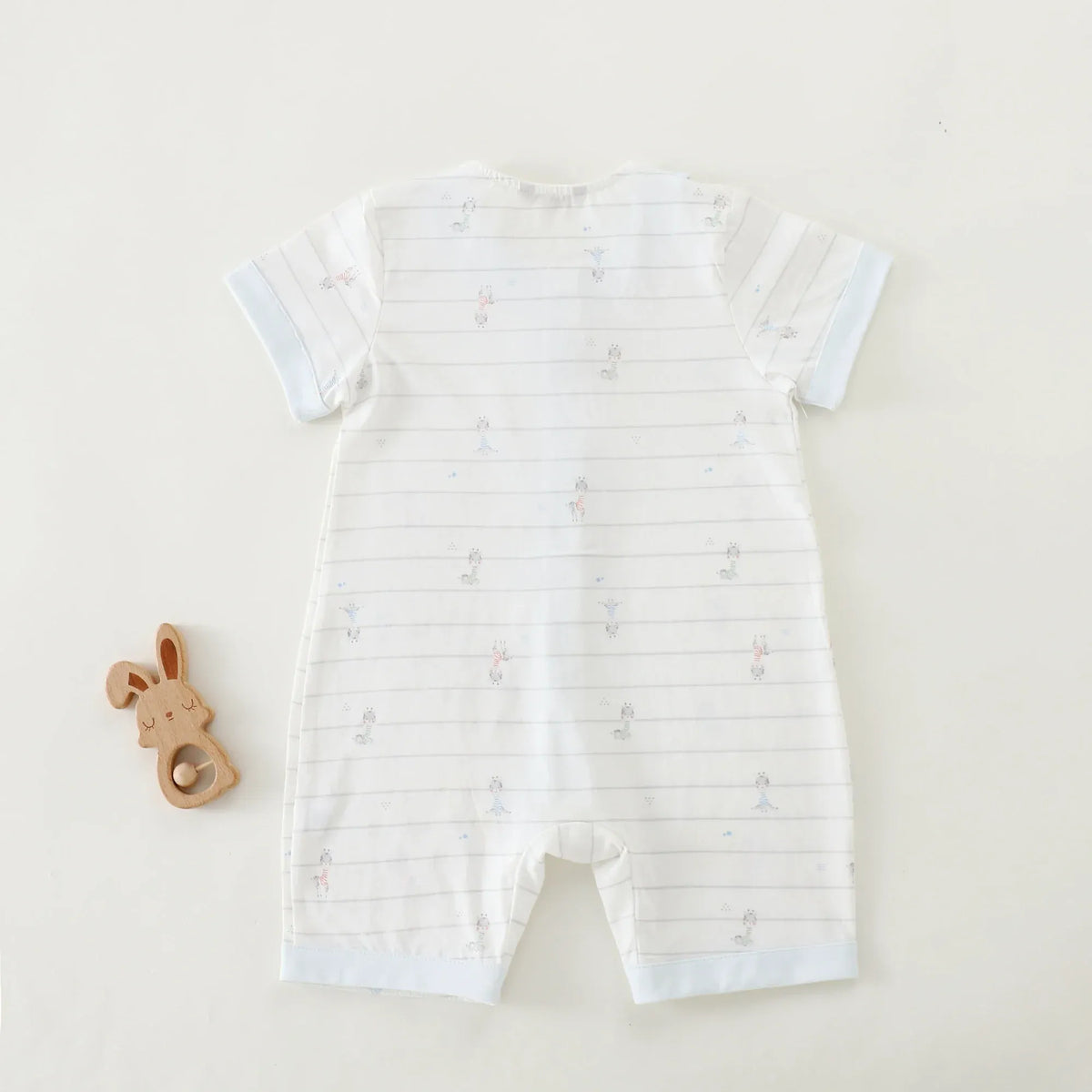 Striped Pajama Romper For Baby boy Image