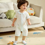 Striped Pajama Romper For Baby boy Image