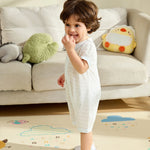 Striped Pajama Romper For Baby boy Image