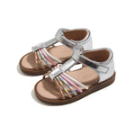 Silver Casual Sandals For Girls Image