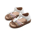 White Casual Sandals For Girls Image