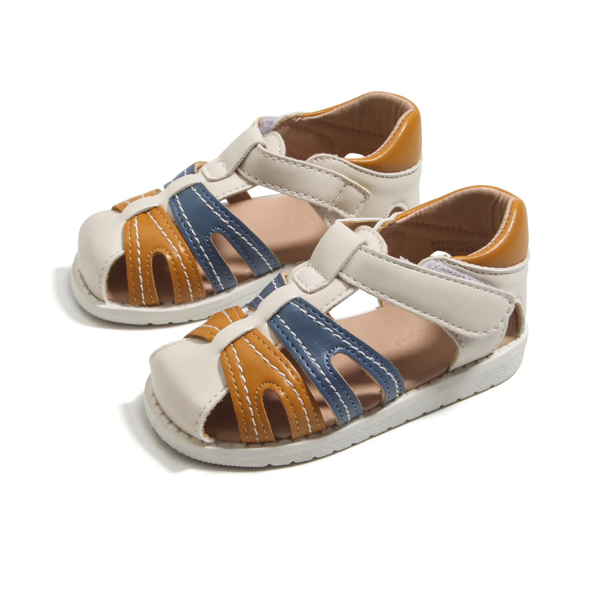 Off White Casual Flatform Sandals For Boys Image