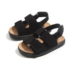 Black Suede Casual Sandals For Boys Image