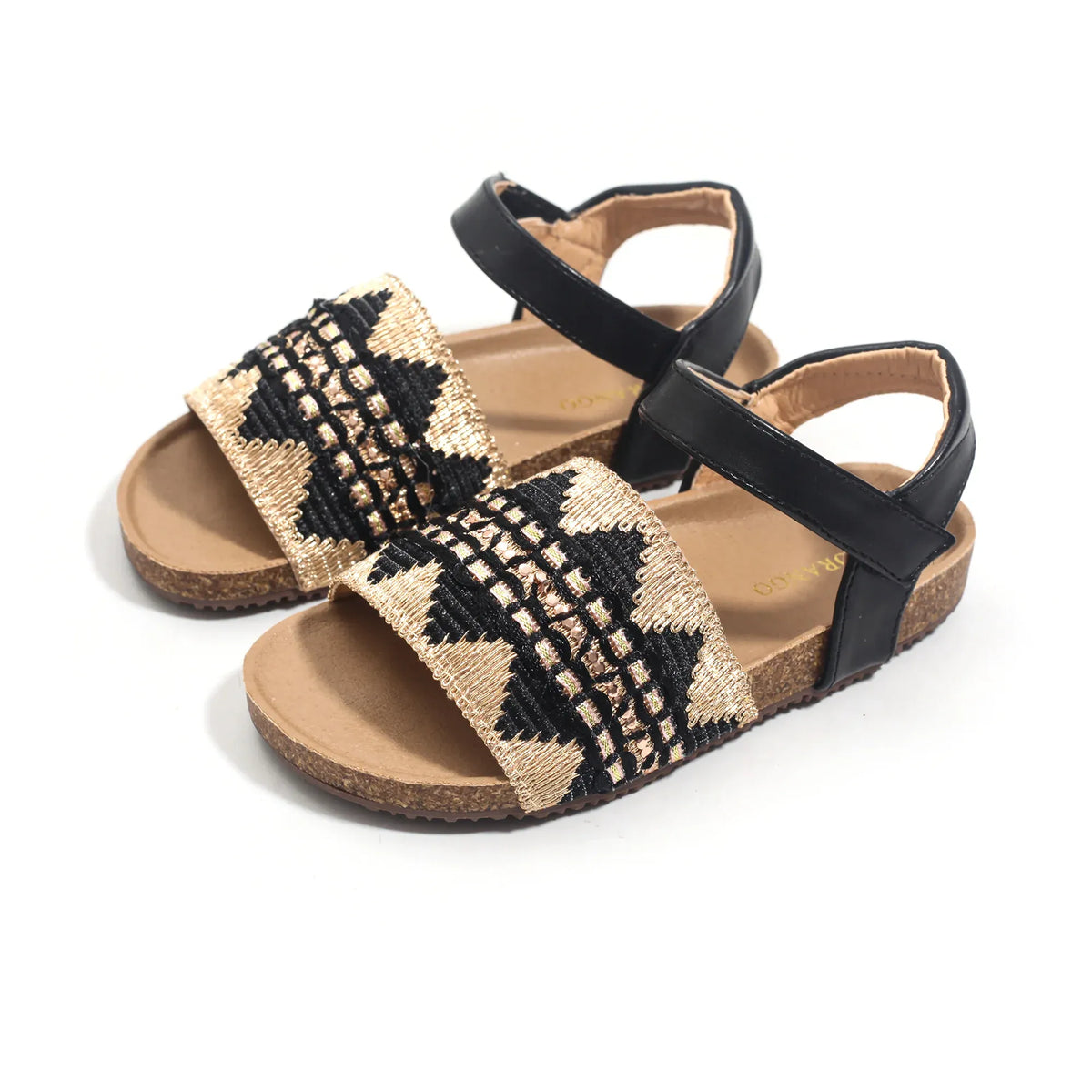 Black Arabic Sandals For Girls Image