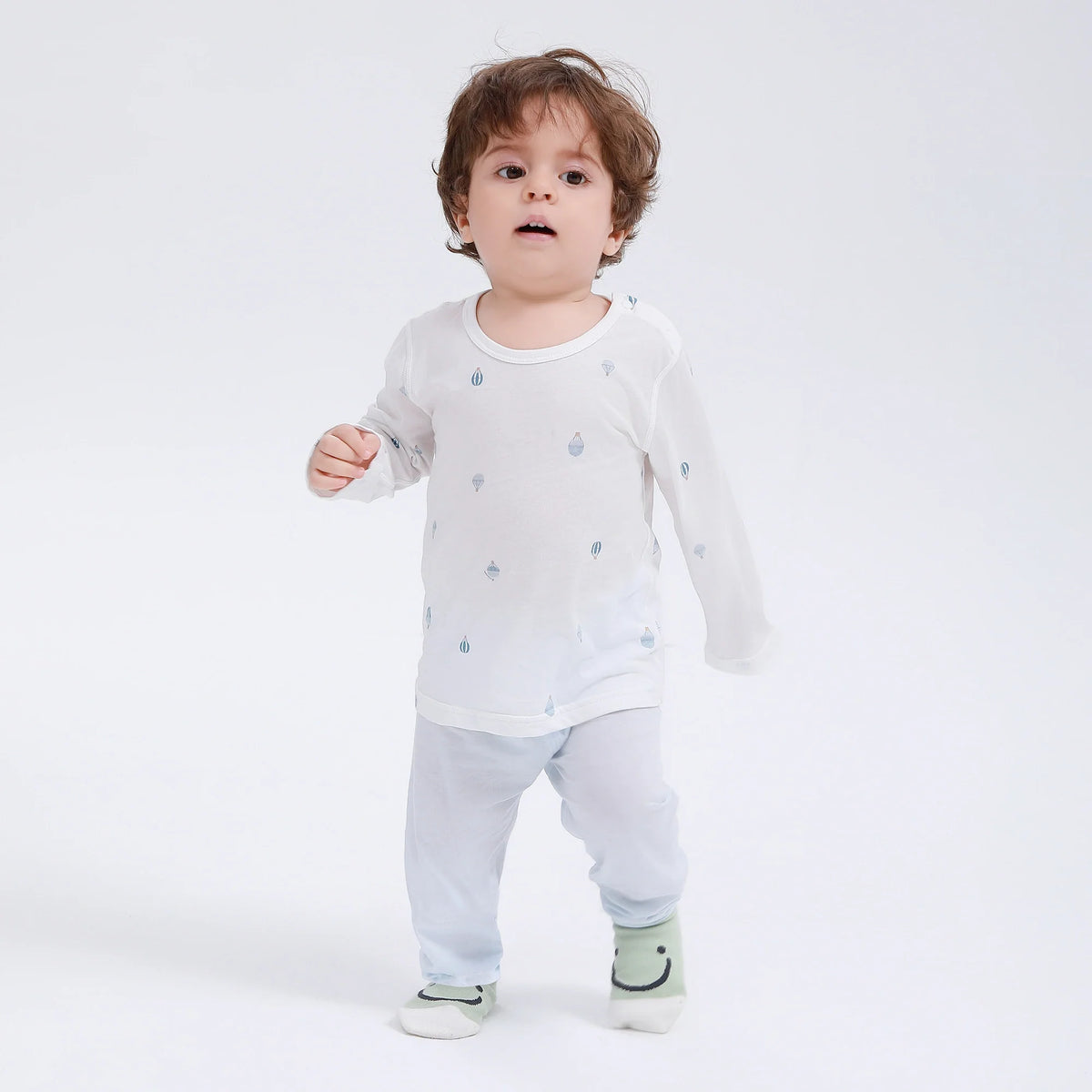 Blue Printed Pajamas Set-2Pc for Baby Image