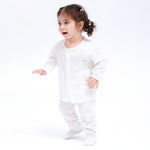 White Floral Pajamas Set-2Pc for Baby Image