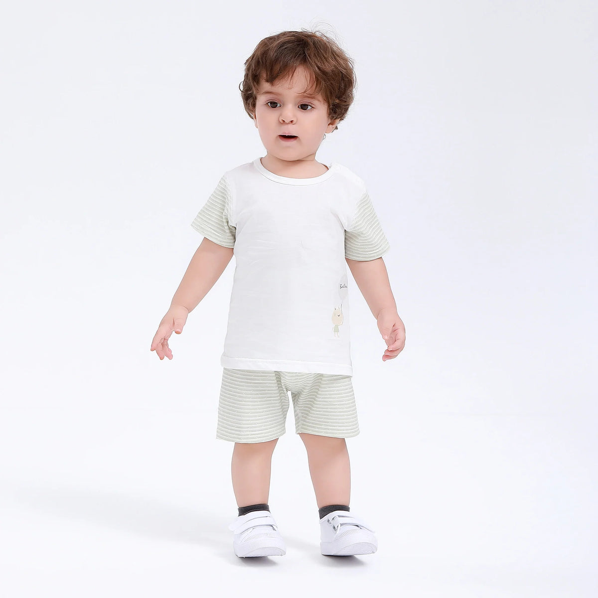 Green Printed Street Look Set-2Pc for Baby Boy Image