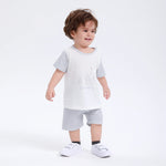 Gray Blue Printed Street Look Set-2Pc for Baby Boy Image