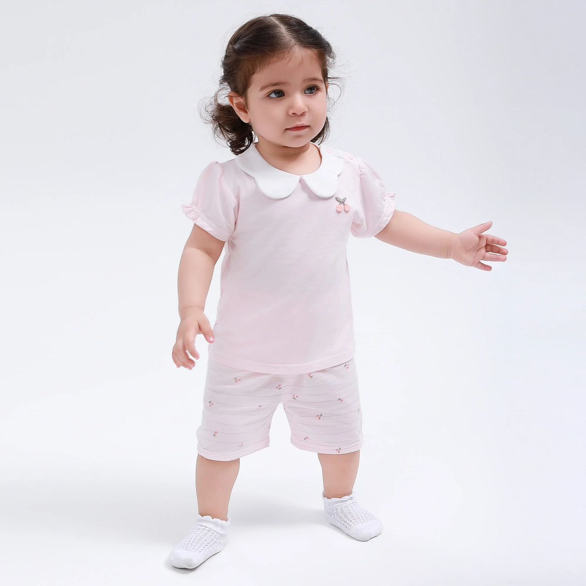 Pink Printed Street Look Set-2Pc for Baby Girl Image