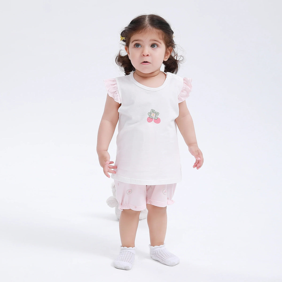 Pink Printed Street Look Set-2Pc for Baby Girl Image