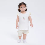 Yellow Printed Street Look Set-2Pc for Baby Girl Image