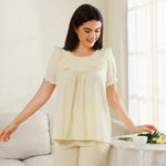 Embroidery Pajama Set 2Pc for Women Image