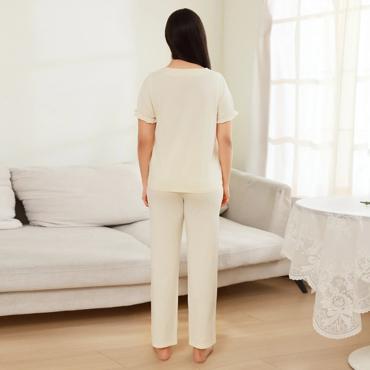 Embroidery Pajama Set 2Pc for Women Image