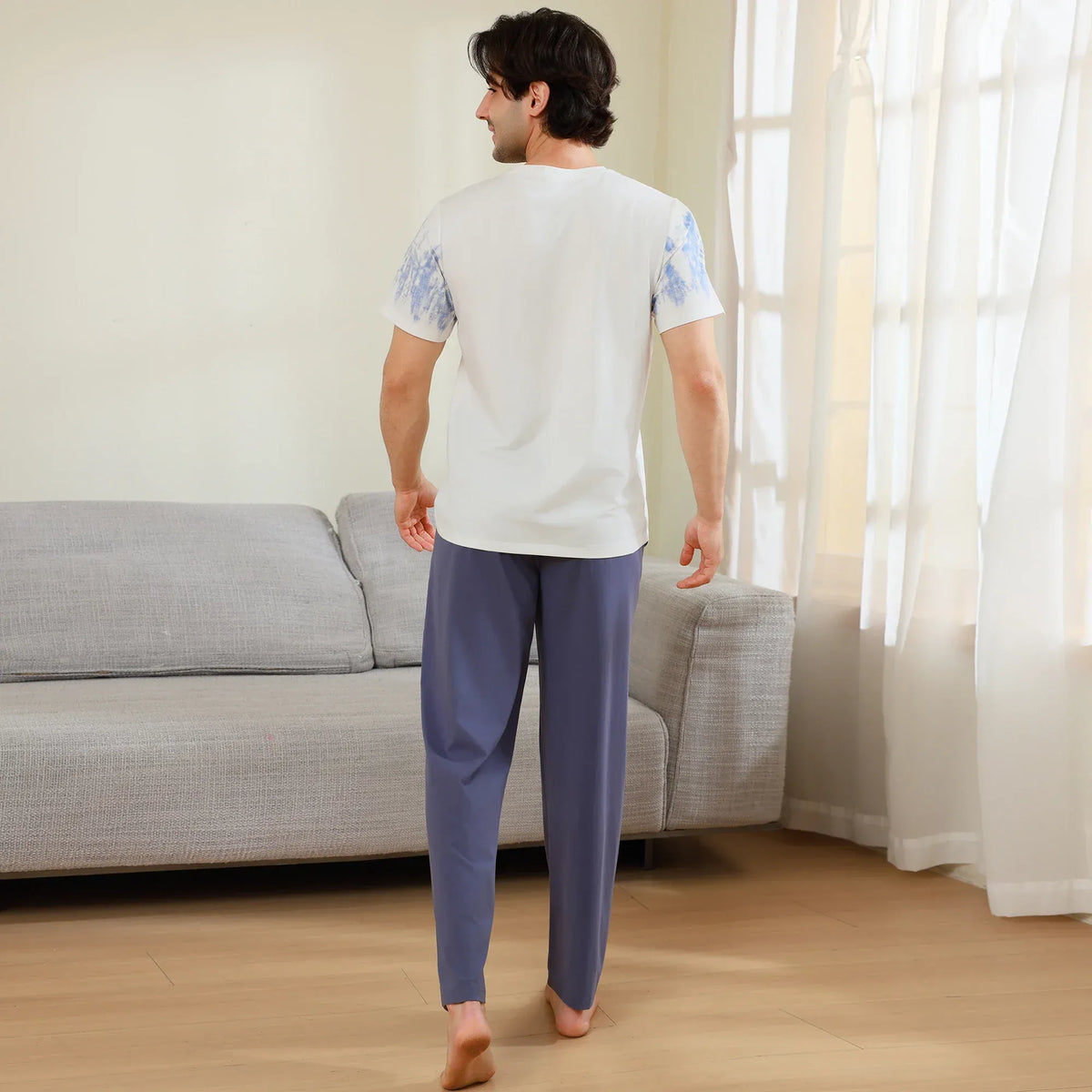 Printed Pajama Set 2Pc for Men Image