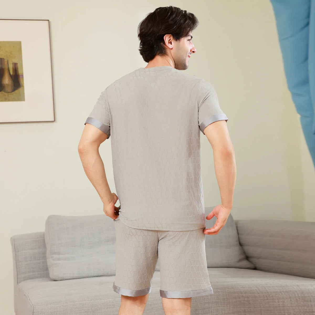 Jacquard Pajama Set 2Pc for Men Image