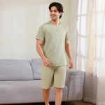 Green Printed Pajama Set 2Pc for Men Image