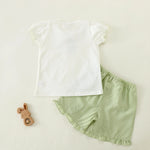 Floral T.Shirt and Plain Short For Baby girl Image