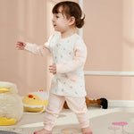 Printed Jacket and plain Pants Pajama For Baby girl Image