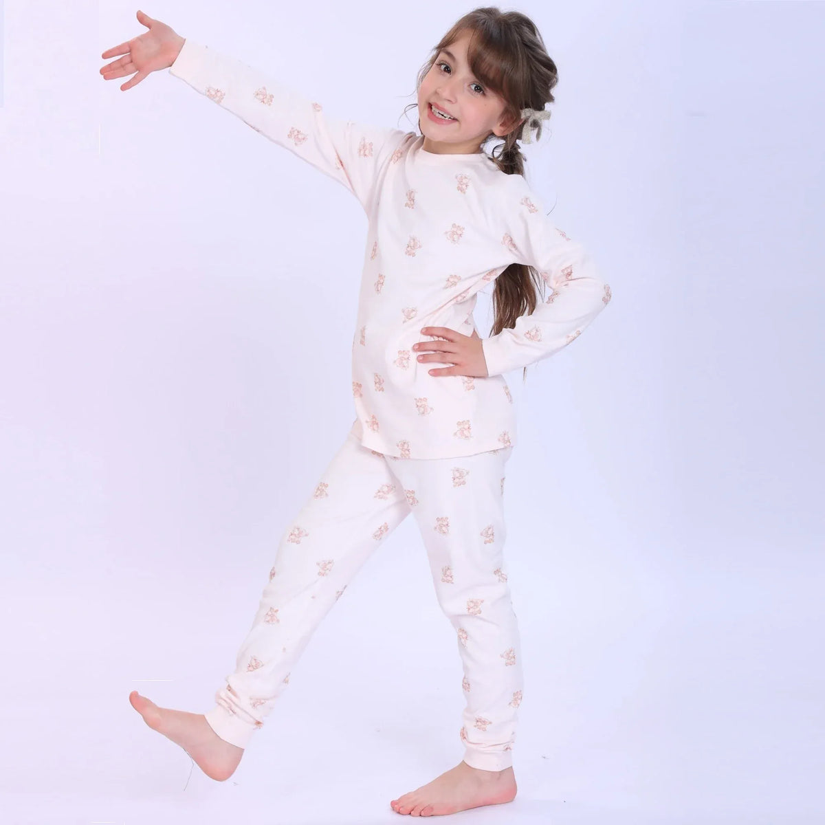 Pink Printed Pajama Set-2Pc For Girls Image