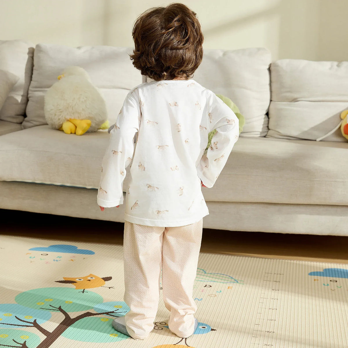 Printed T.Shirt and Checked Pants Pajama For Baby boy Image