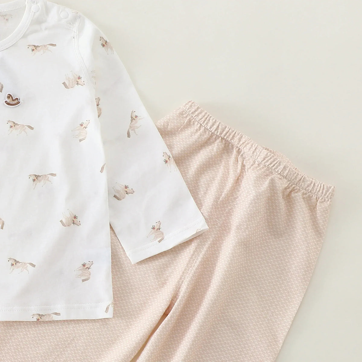 Printed T.Shirt and Checked Pants Pajama For Baby boy Image